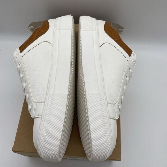 COCONUTS by Matisse Womens Size 9.5 Shoes Tessa Lace Up White Brown Sneakers NEW - Picture 7 of 9